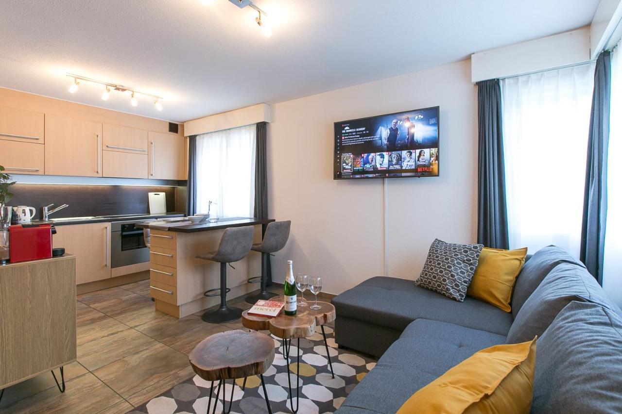 Spirit Apartments - Studio 2 - Kueche - Parkplatz Енгелберг Екстериор снимка